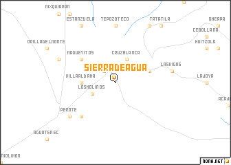 map of Sierra de Agua