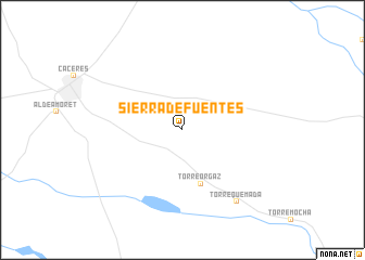 map of Sierra de Fuentes