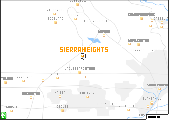 map of Sierra Heights