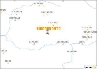 map of Sierra Santa