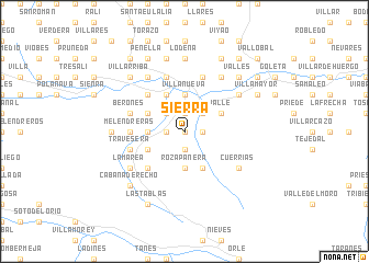 map of Sierra