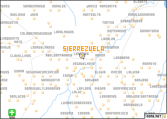 map of Sierrezuela