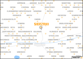 map of Sierżniki