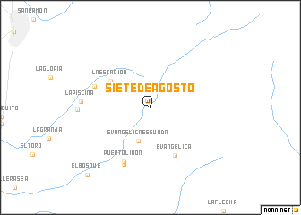 map of Siete de Agosto