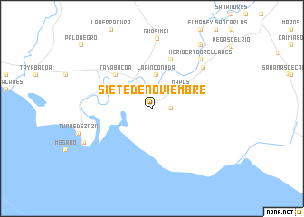 map of Siete de Noviembre