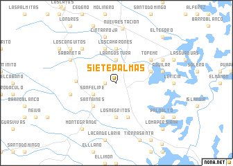 map of Sietepalmas