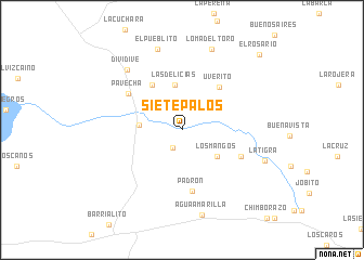 map of Siete Palos