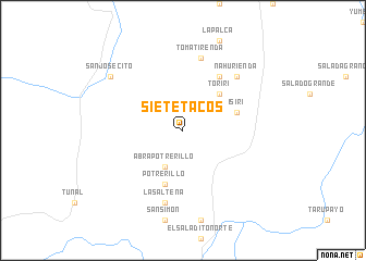 map of Siete Tacos