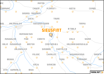 map of Şieu-Sfînt