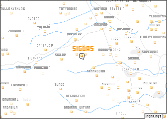 map of Sığdaş