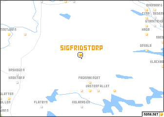 map of Sigfridstorp