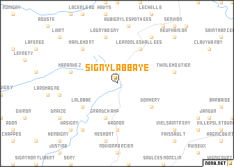 map of Signy-lʼAbbaye
