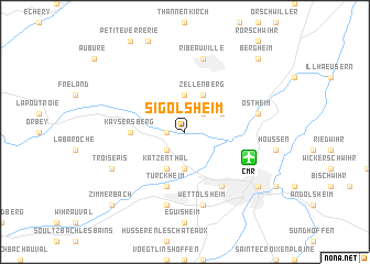 map of Sigolsheim