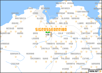 map of Sigrás de Arriba