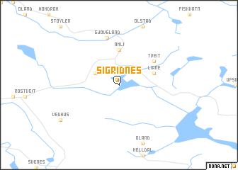 map of Sigridnes