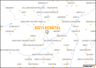 map of Sigy-le-Châtel