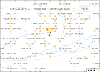 map of Sigy