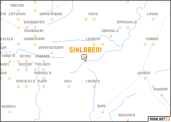 map of Sihlabeni