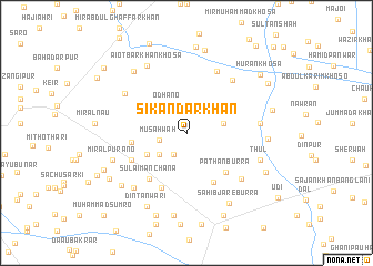 map of Sikandar Khān