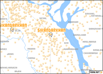 map of Sikandar Khān