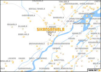 map of Sikandarwāla