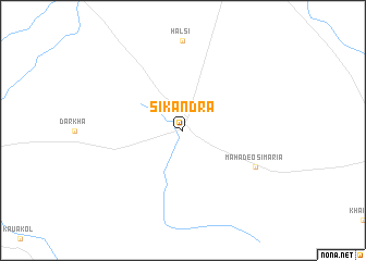 map of Sikandra