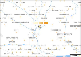 map of Sikenička