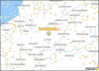 map of Sikhānwāli