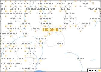 map of Sikídhia