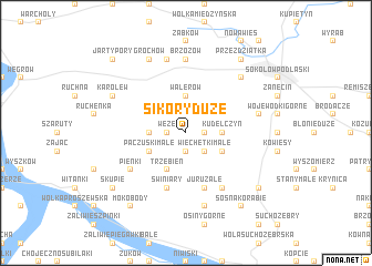 map of Sikory Duże