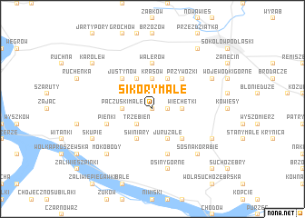 map of Sikory Małe