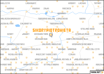 map of Sikory Piotrowięta