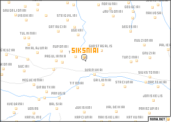 map of Šikšniai