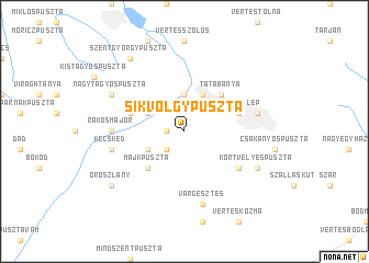 map of Síkvölgypuszta