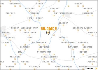 map of Siladice