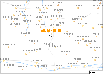 map of Šileikoniai