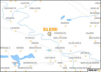 map of Šilėnai