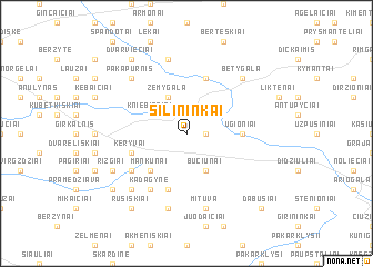 map of Šilininkai