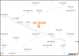 map of Šiliškiai