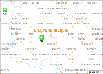 map of Silly-en-Saulnois