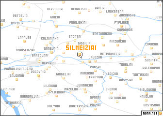 map of Šilmeižiai