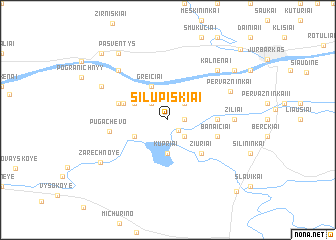 map of Šilupiškiai