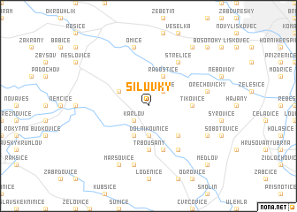 map of Silŭvky