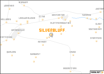 map of Silver Bluff