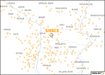 map of Simače