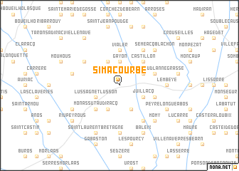 map of Simacourbe