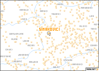 map of Simakovići