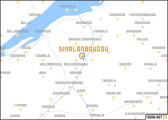 map of Simalanbougou