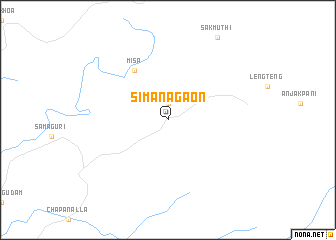 map of Simānagāon