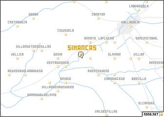 map of Simancas